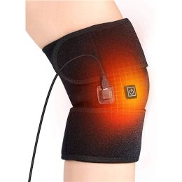 Heated Knee Brace Wrap Support,Portable Rechargeable Knee Heating Pad for Knee Injury, 3 Temperature Control for Men Women