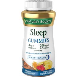 Nature's Bounty Melatonin Sleep Aid Gummies, 3 mg, 60 Count