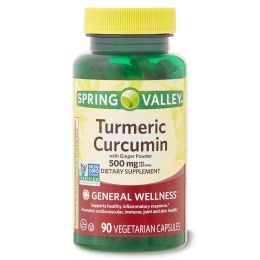 Spring Valley Turmeric Curcumin with Ginger Powder Dietary Supplement;  500 mg;  90 count