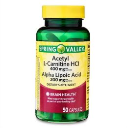 Spring Valley Acetyl L-Carnitine HCI 400mp + Alpha Lipoic Acid