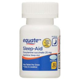 Equate Doxylamine Succinate Sleep-Aid Tablets;  25 mg;  32 Count