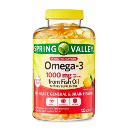 Spring Valley Omega-3 Fish Oil Soft Gels;  1000 mg;  120 Count