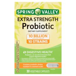 Spring Valley Extra-Strength Probiotic Vegetable Capsules;  30 Count