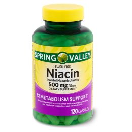Spring Valley Niacin Inositol Hexanicotinate Dietary Supplement;  500 mg;  120 Count