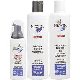NIOXIN by Nioxin SET-3 PIECE MAINTENANCE KIT SYSTEM 6 WITH CLEANSER 10.1 OZ & SCALP THERAPY 10.1 OZ & SCALP TREATMENT 3.38 OZ