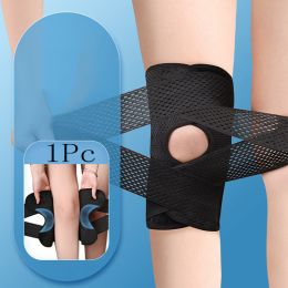 Order A Size Up; 1pc Sports Kneepad; Men And Women Pressurized Elastic Knee Pads; Arthritis Joints Protector; Fitness Gear Volleyball Brace Protector (Color: Black, size: 3XL)