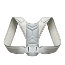 Women Men Univeral Adjustable Back Posture Corrector Shoulder Straightener Brace Neck Pain Relief (Color: Gray, Chest Circumference: 36-47 inch)